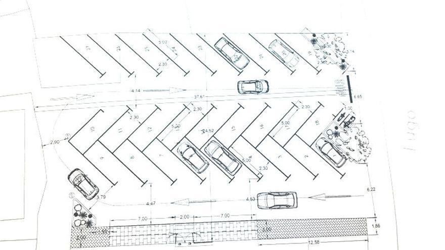 Croquis de cómo quedarán las plazas de aparcamiento.