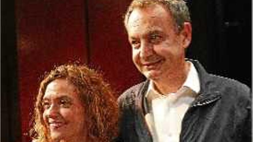 José Luis Rodríguez Zapatero, amb Meritxell Batet.