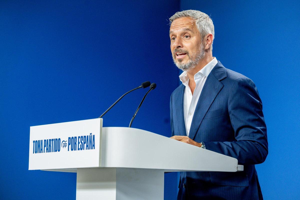 Archivo - El vicesecretario de Hacienda, Vivienda e Infraestructuras del PP, Juan Bravo. Archivo.