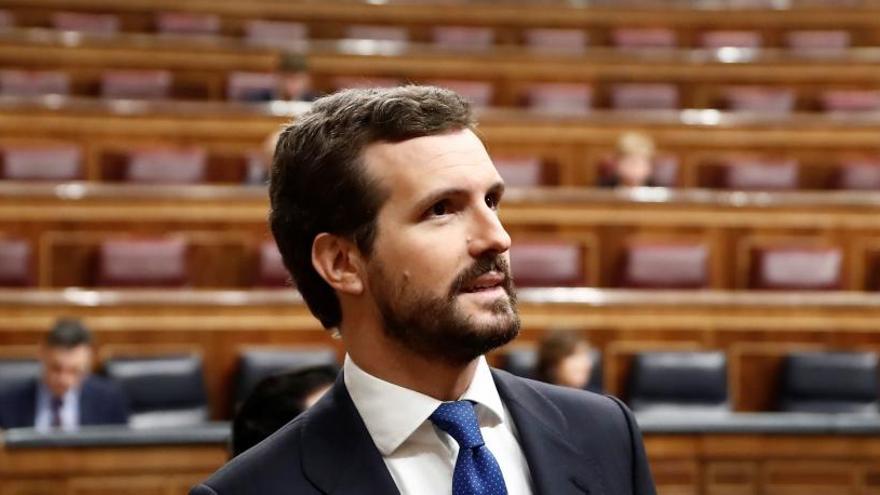 El presidente del Partido Popular, Pablo Casado.