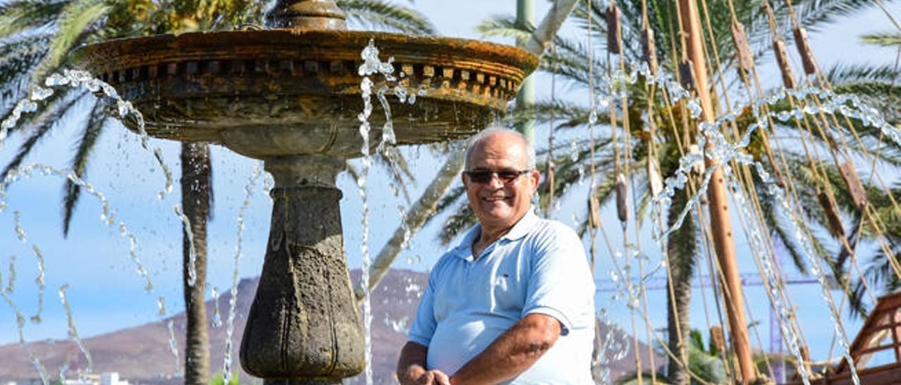 Zenón Sánchez Espino, en la trasera del parque Santa Catalina.