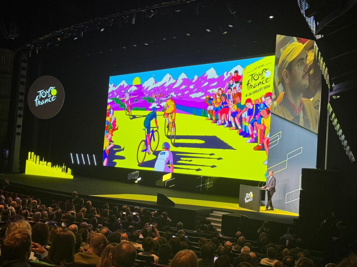 El escenario de la presentación del Tour.