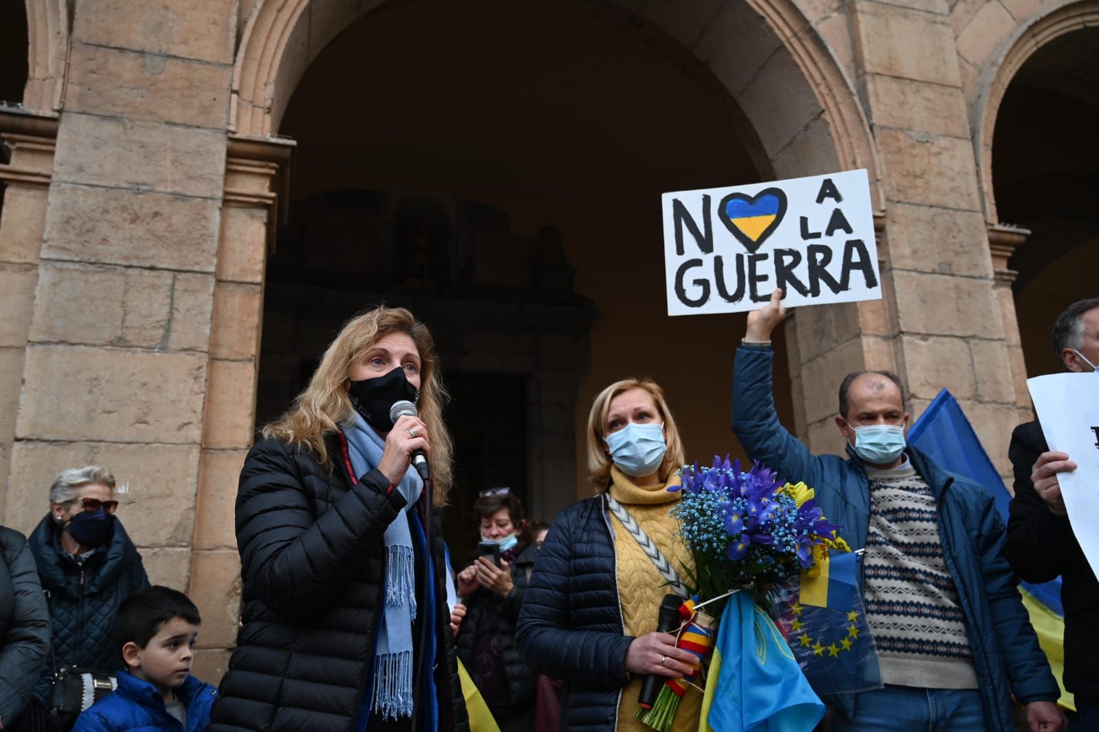 Concentración contra la guerra en Ucrania