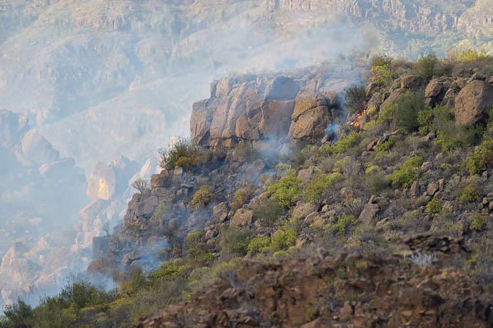 Incendio el hotel Molino del Agua, en Ayacata