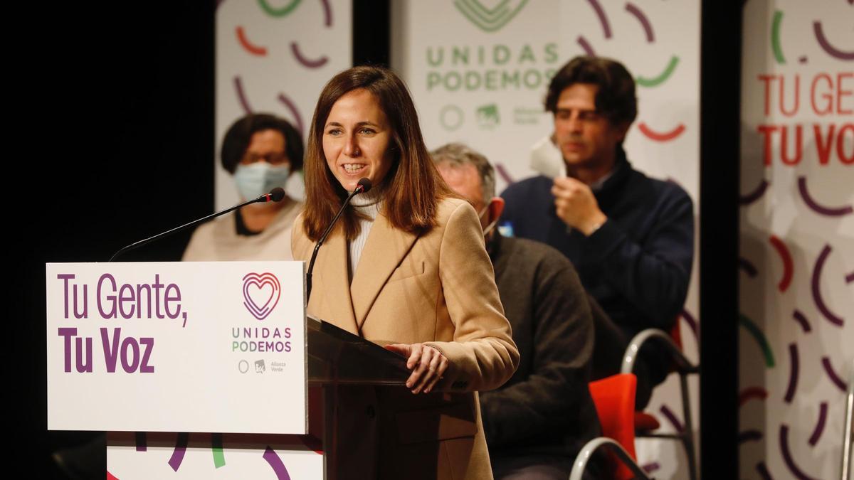 La secretaria general de Podemos, Ione Belarra.