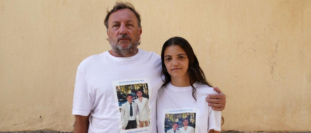 El padre de Maxi, Jorge Ludvik, junto a la hermana de Emmanuel, Camila Soria.