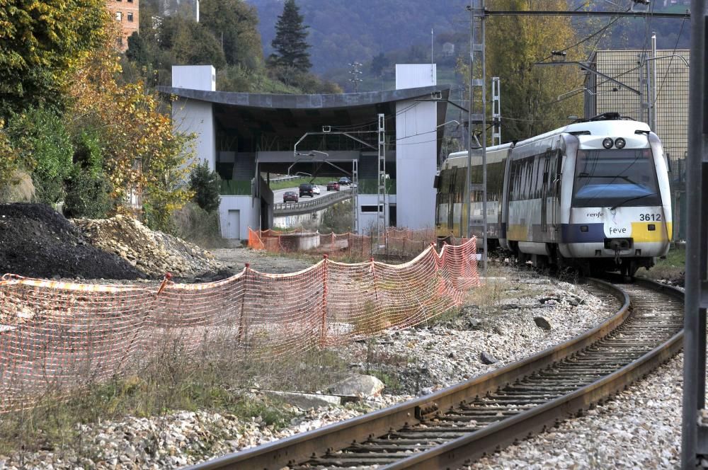 Las obras del soterramiento de Langreo.