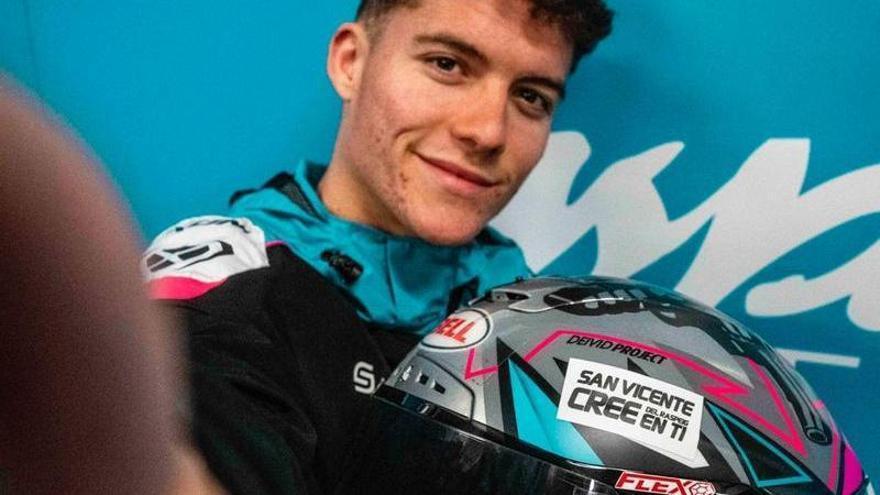 Este es el mensaje que lucirá el alicantino Dani Holgado en el Gran Premio de Valencia