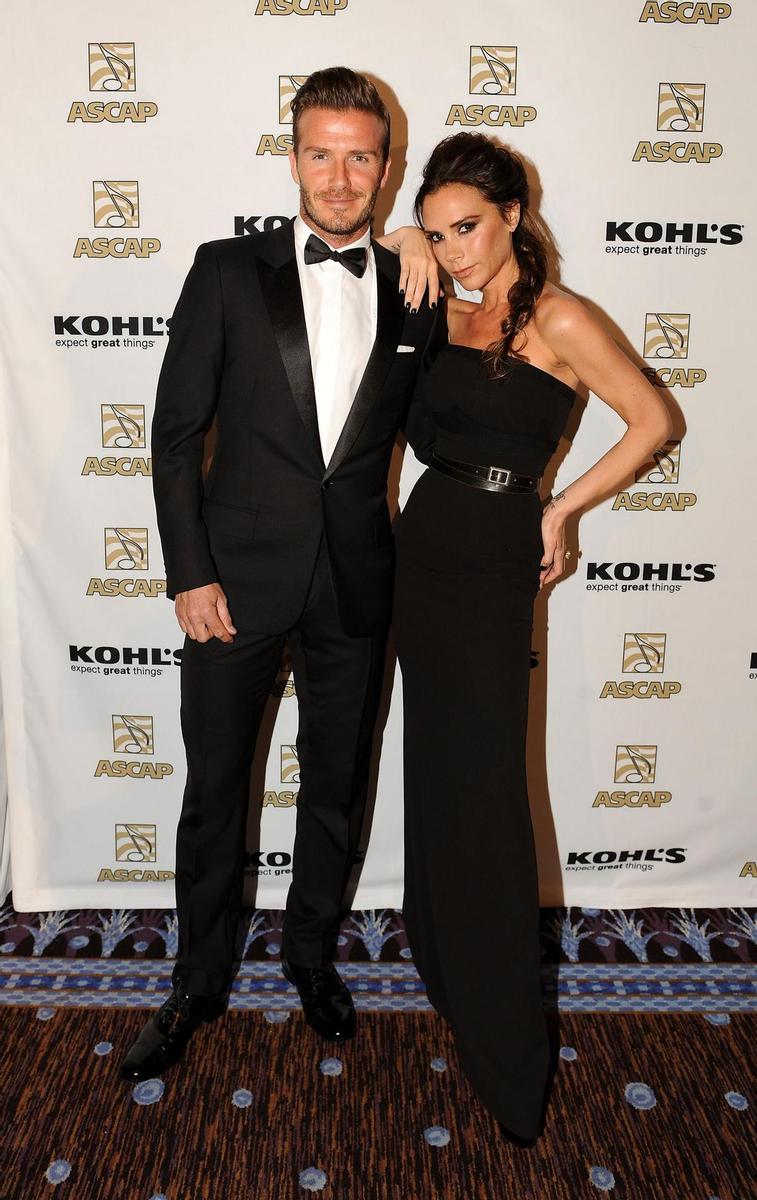 David y Victoria Beckham: igual vestidos con looks en negro