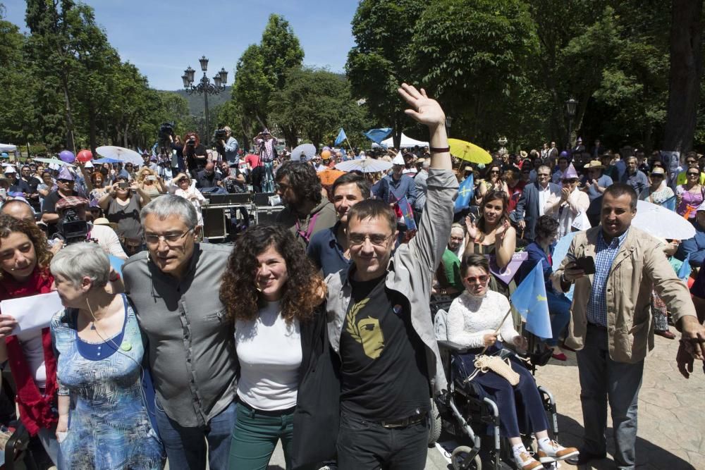 Acto electoral de Podemos en Oviedo con Juan Carlos Monedero