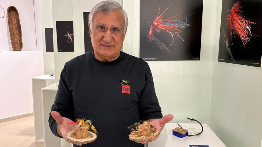 VÍDEO: ¿Cómo se hacen moscas de pesca? El pescador cangués Manuel Fidalgo “Loli” hace una demostración en público