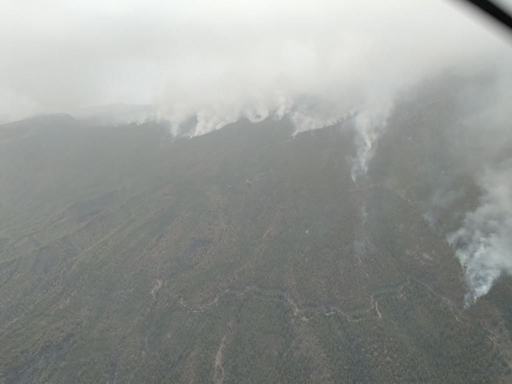 Labores de extinción del operativo aéreo y terrestre