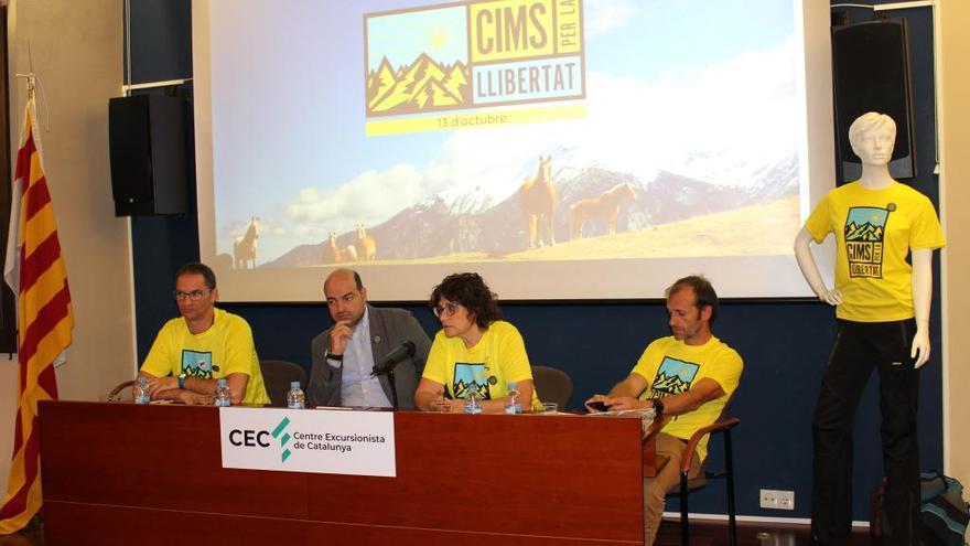 Acte de presentació dels Cims per la Llibertat, aquest dimarts a Barcelona