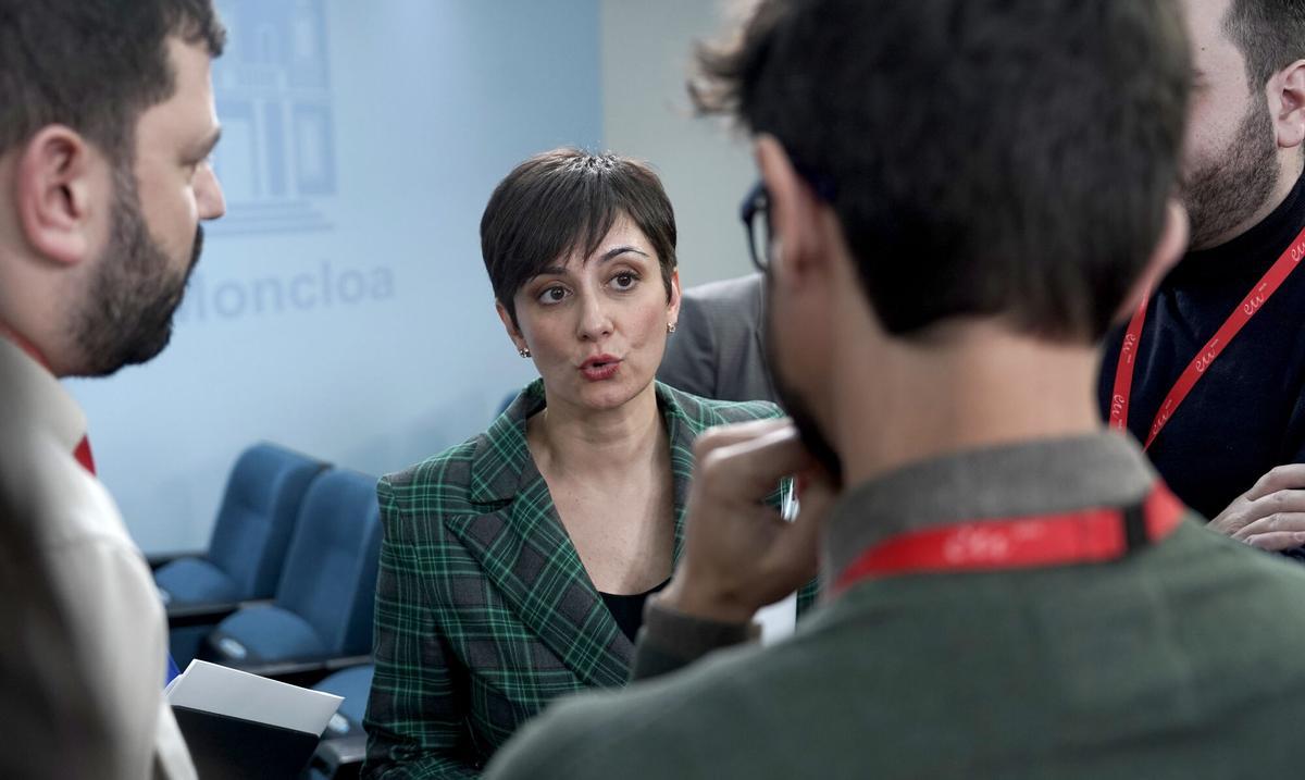 Isabel Rodríguez, ministra de Vivienda y Agenda Urbana, durante la rueda de prensa posterior a un Consejo de Ministros