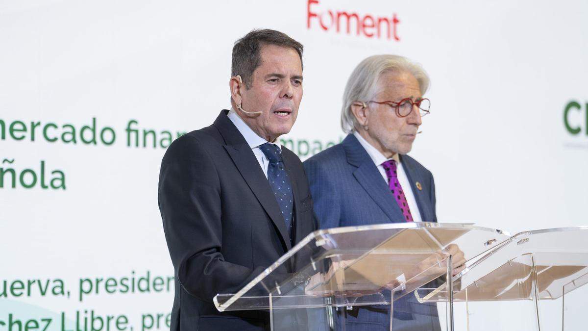 El presidente de Cepyme, Gerardo Cuerva, y el presidente de Foment del Treball, Josep Sánchez-Llibre.