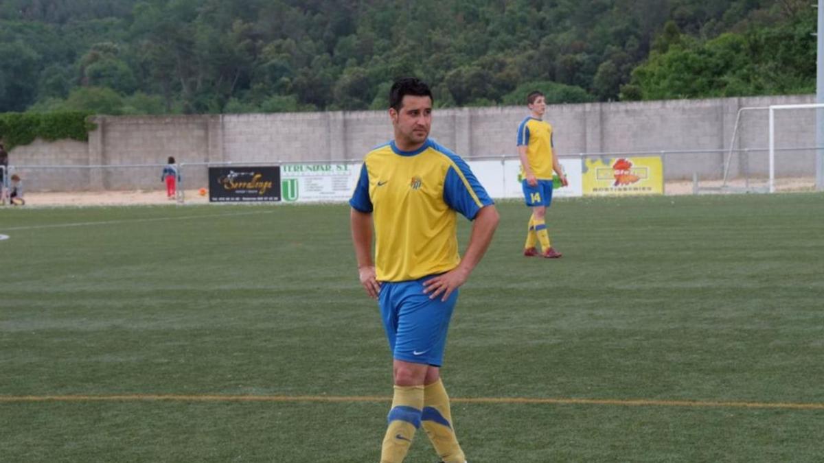 Jordi Garcia quan jugava a futbol amb el Gironès Sàbat