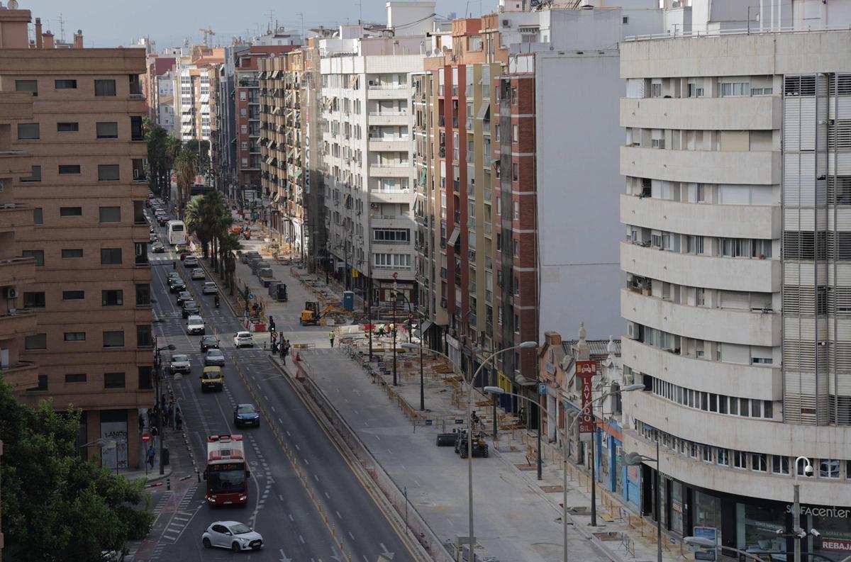 Obras en el eje Giorgeta-Pérez Galdós