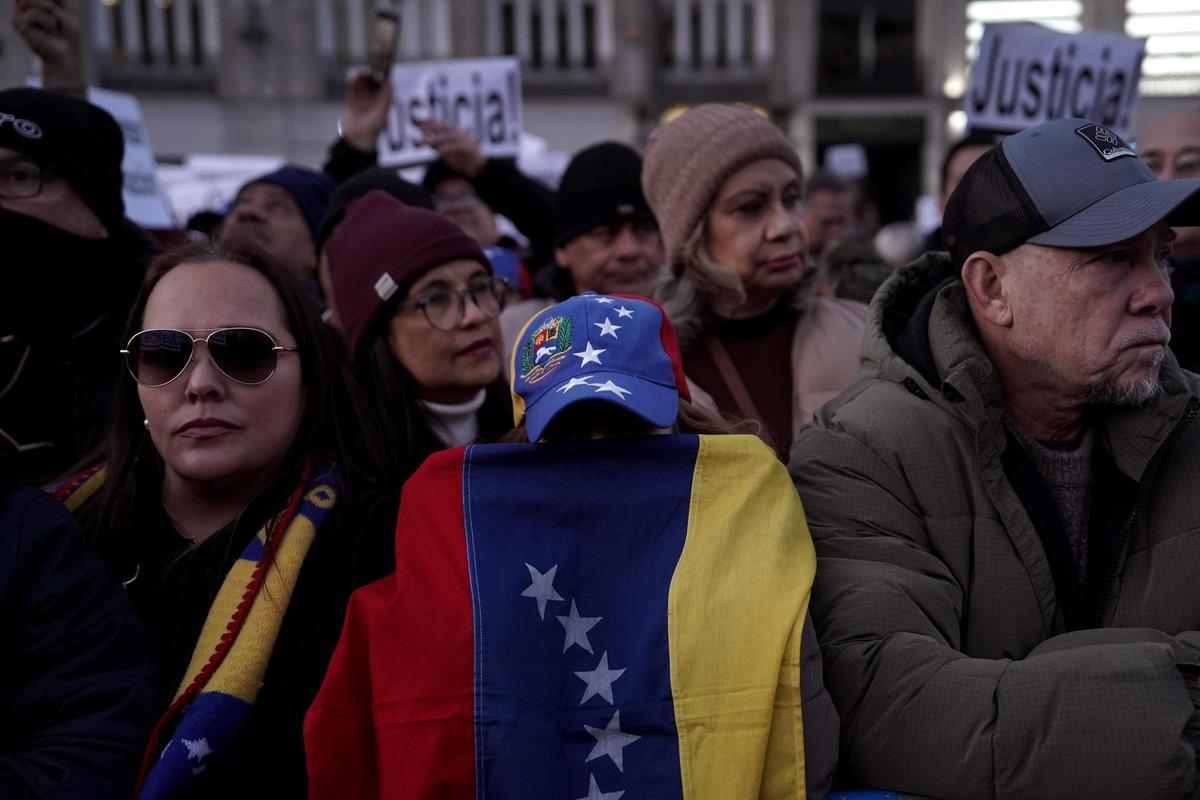 La manifestación convocada en Madrid para apoyar a Edmundo González como presidente electo de Venezuela, en imágenes