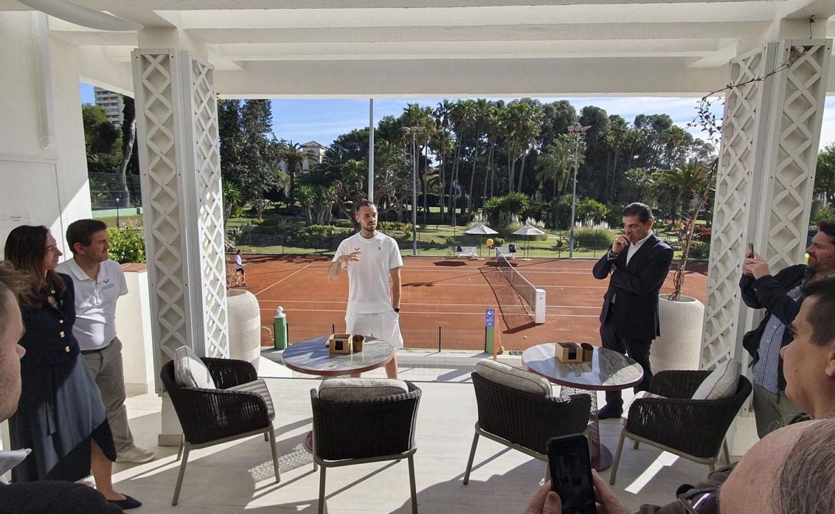 Presentación del nuevo Rafa Nadal Tennis Center, hace unos días, en las instalaciones del hotel Don Carlos de Marbella. | F. E.