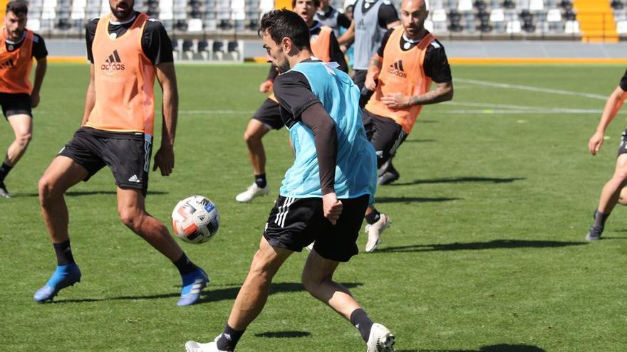 Entrenamiento del Badajoz esta semana.