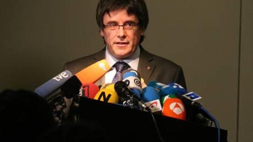 Carles Puigdemont en una compareixença recent a Berlín