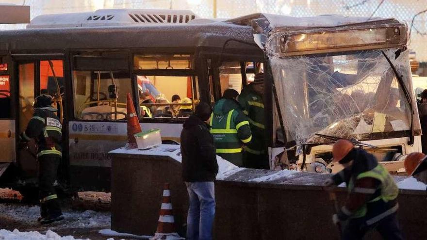 El autobús siniestrado.