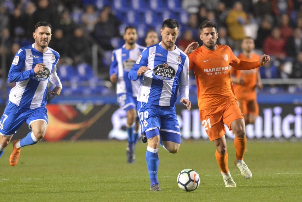 El Dépor se impone 3-2 al Málaga