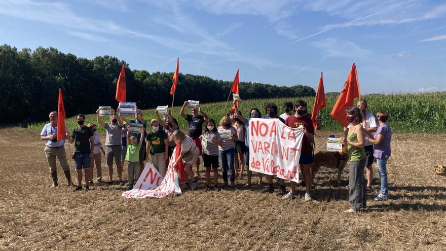 Els opositors a la variant de Vilafant promouen una acció reivindicativa