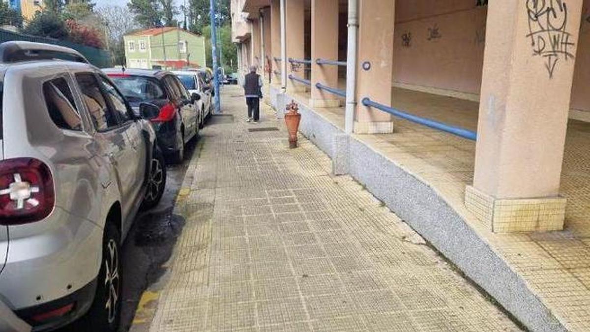 Zona de actuación de las obras en Condes de Andrade, Culleredo