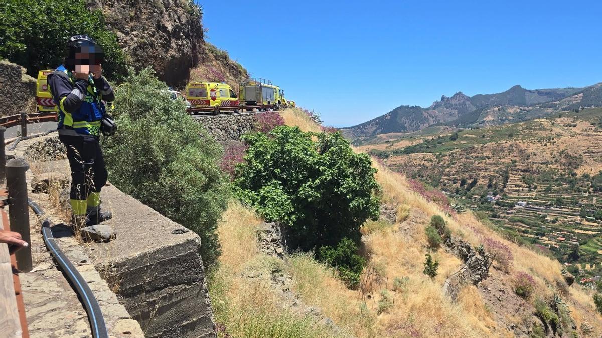 Accidente de tráfico en el cruce de Las Veredas, en San Mateo
