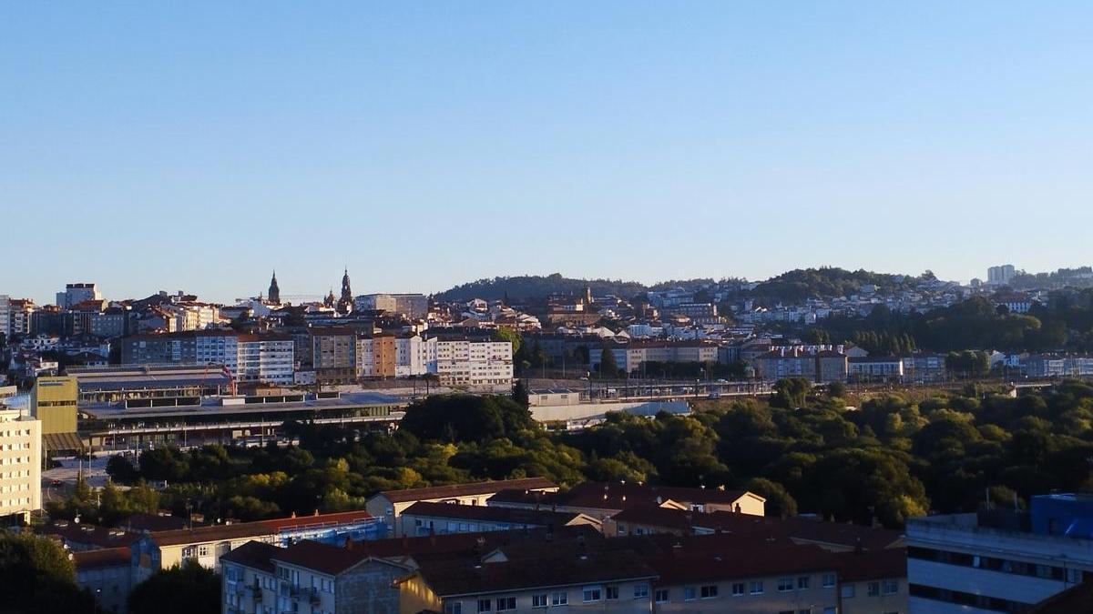 Panorámica de Santiago de Compostela desde la redacción de EL CORREO GALLEGO