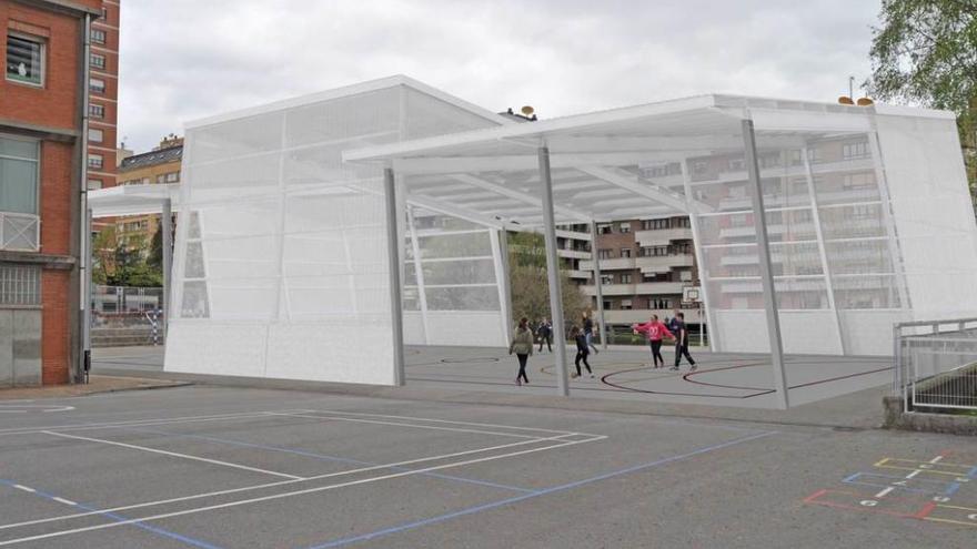 Las cubiertas de los colegios Buenavista I y II y Ventanielles se construirán en verano