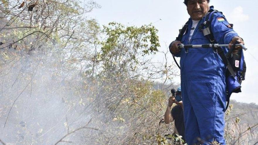 Evo Morales se extravió por una hora durante un feroz incendio forestal