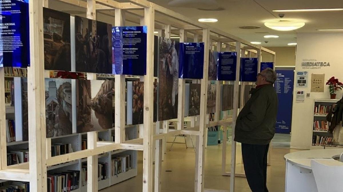 Exposición "Un año de la dana" en Paiporta.