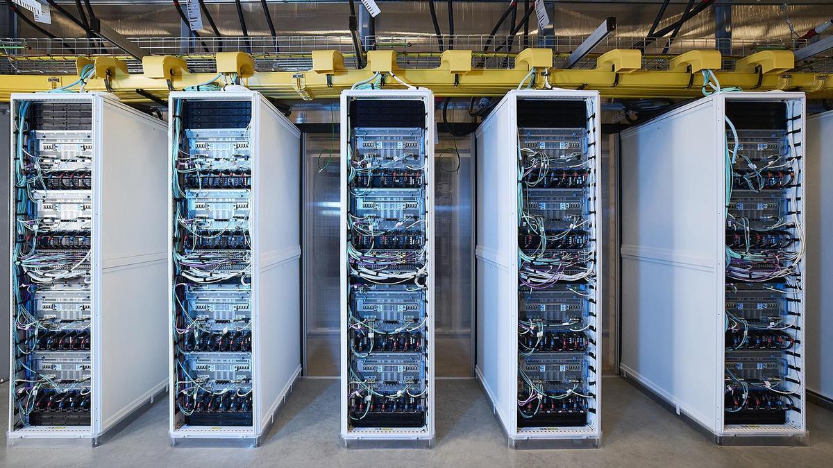 Interior de un centro de datos de Microsoft