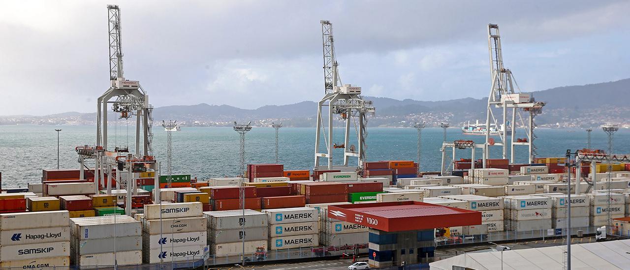 Vista del muelle comercial de Guixar, en Vigo, el pasado mes de diciembre