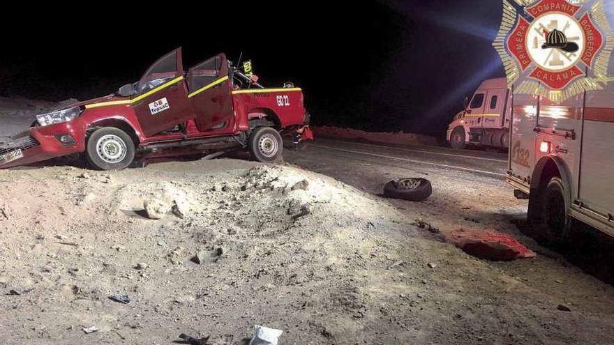 El vehículo en el que los cuatro jóvenes ourensanos sufrieron el brutal accidente.