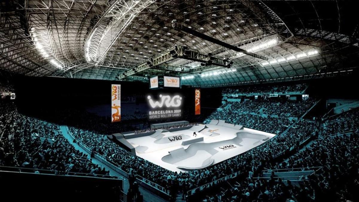 Imagen virtual del Sant Jordi en los World Roller Games 2019