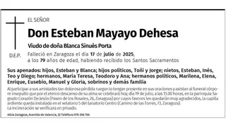 Don Esteban Mayayo Dehesa
