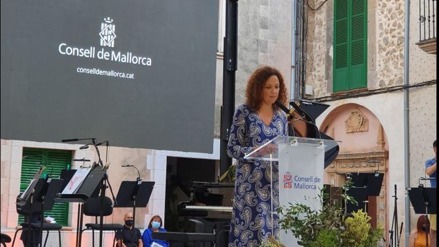 Catalina Cladera, en junio, en Valldemossa, cuando se celebró el acto de conmemoración del décimo aniversario de declaración de la Serra de Tramuntana como Patrimonio de la Humanidad.