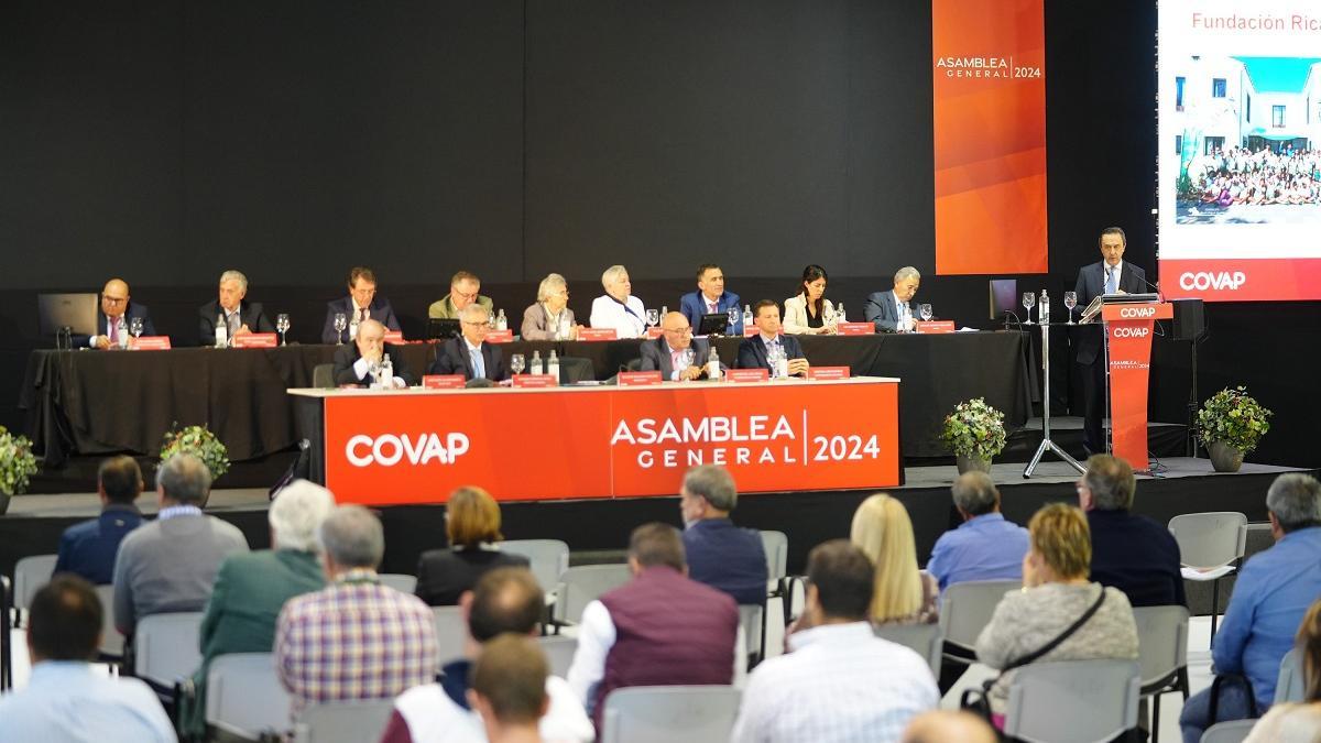 Un momento de la asamblea de socios de Covap.