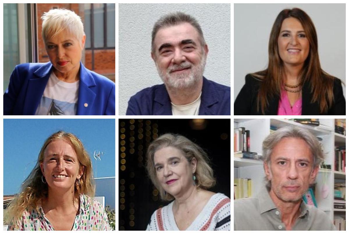 Anna Grau, Pau Arenós, Laura Fa, Elisenda Coll, Pilar Rahola y Juan Tallón