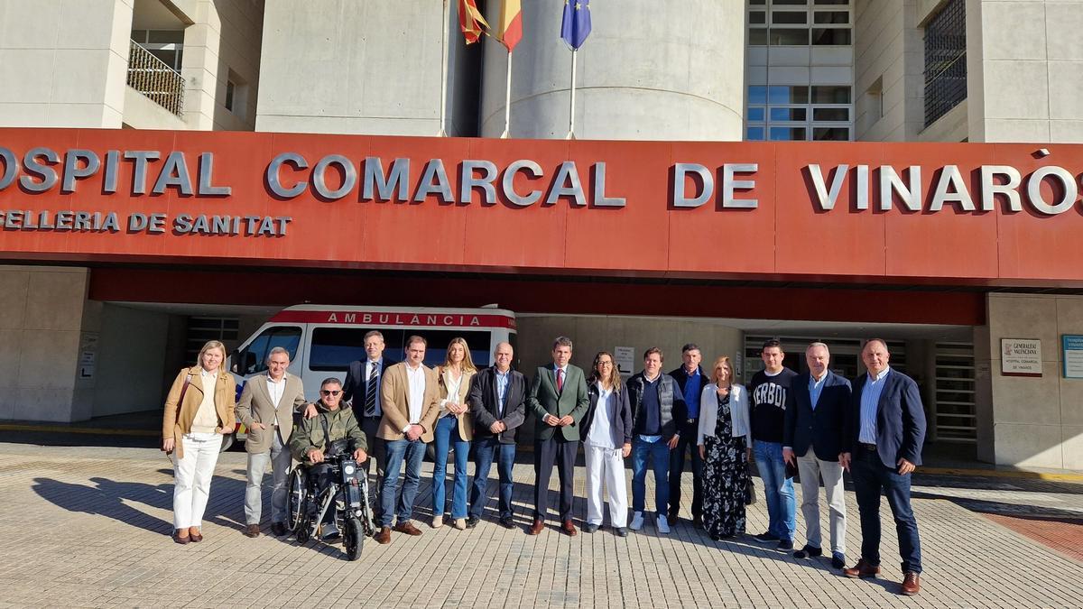 Mazón se ha reunido con los sindicatos en el Hospital de Vinaròs.