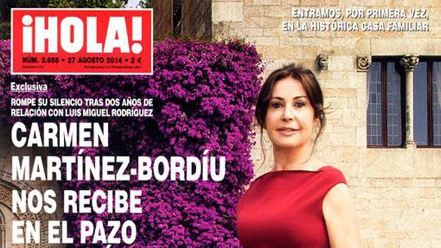 Portada de la revista &#039;Hola&#039; en agosto de 2014 con la exclusiva de Carmen Martínez-Bordiú en el pazo de Meirás.