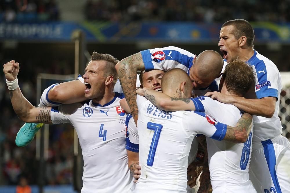 Las mejores imagenes del partido Rusia- Eslovaquia de la Eurocopa 2016