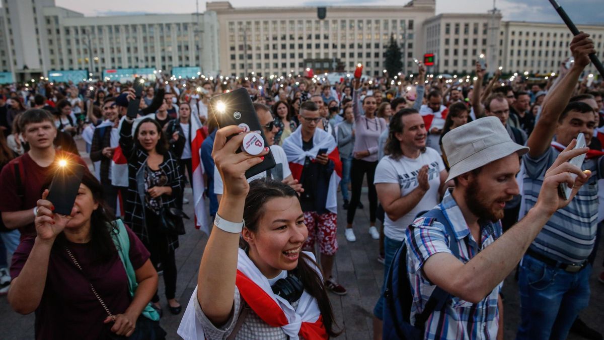 Imagen de las protestas en Bielorrusia