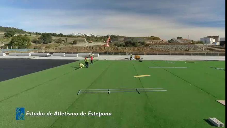 Así van las obras del Estadio de Atletismo de Estepona