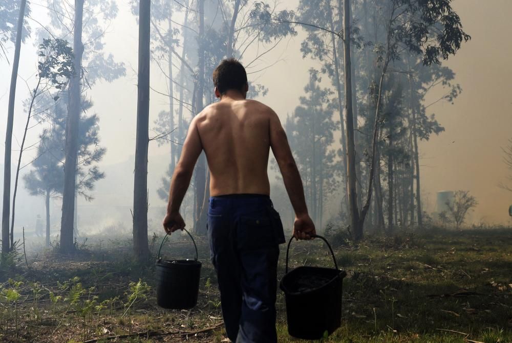 Incendio en Rianxo |El fuego arrasa más de 800 ha