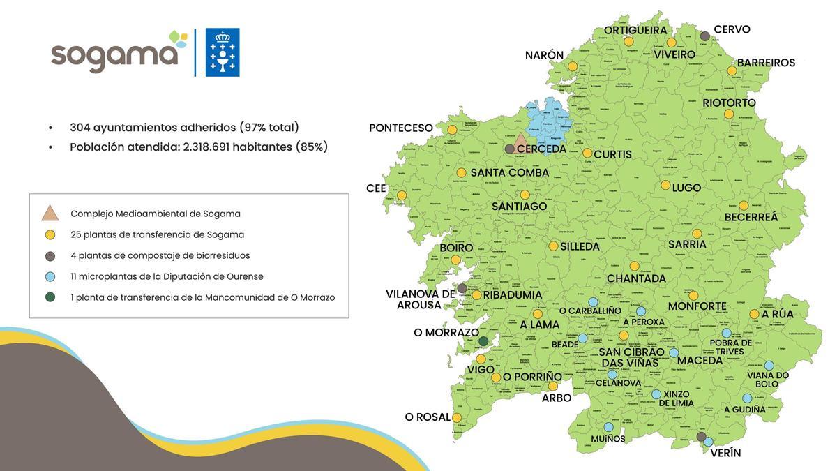 Mapa de los ayuntamientos adheridos.