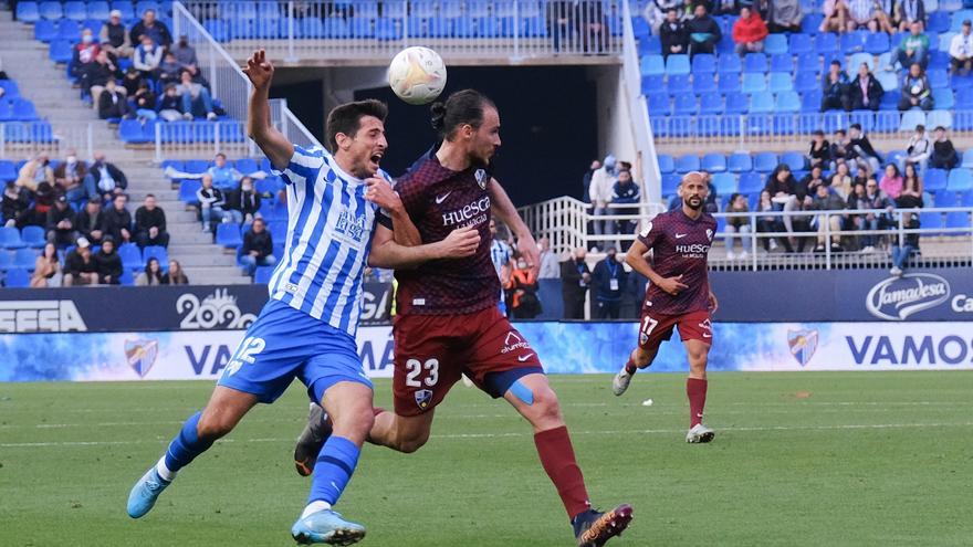 El Málaga CF, contra la historia: nunca ha ganado al Huesca